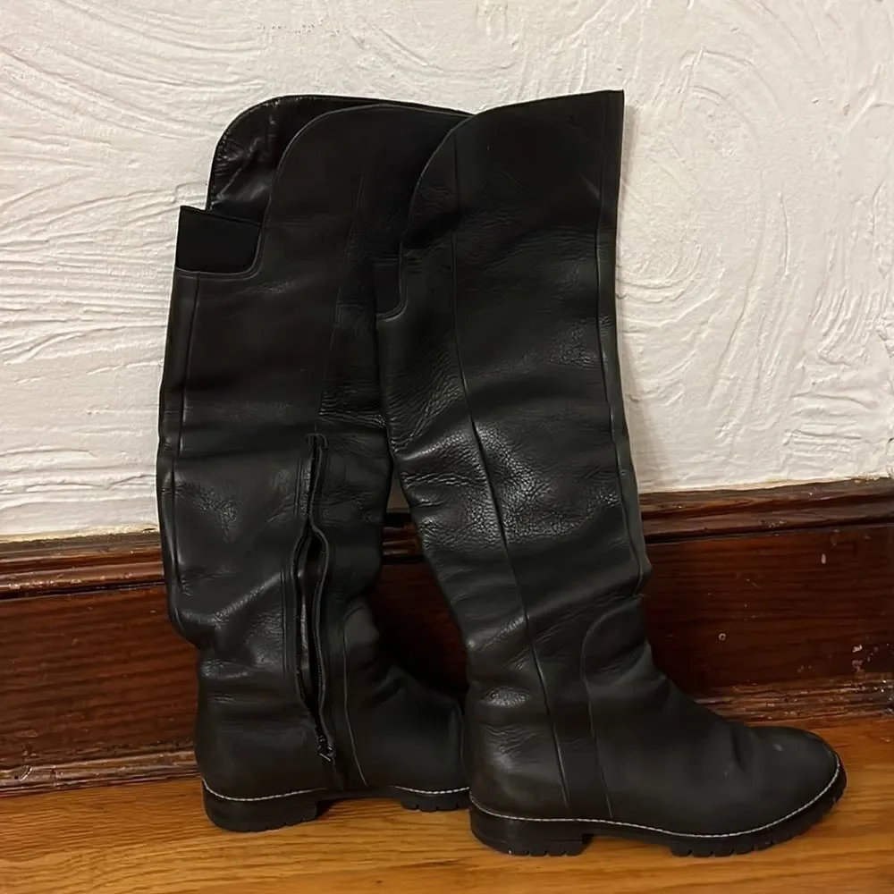 Cole Haan fleece lined leather knee high boots size 5.5‎
